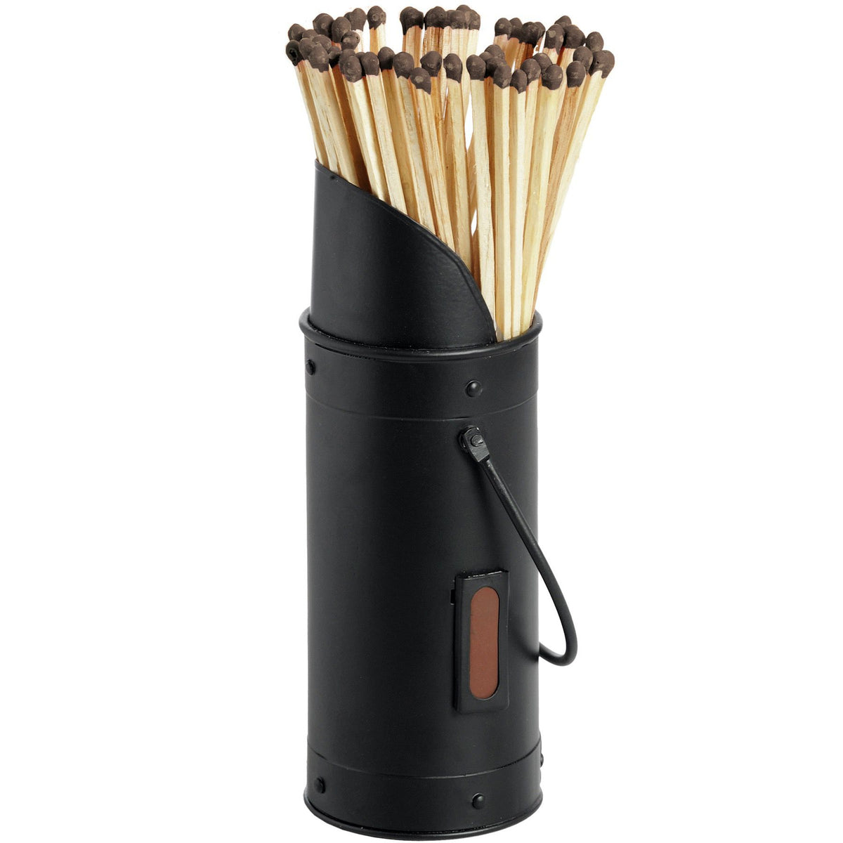 Black Matchstick Holder with 60 Matches - Black