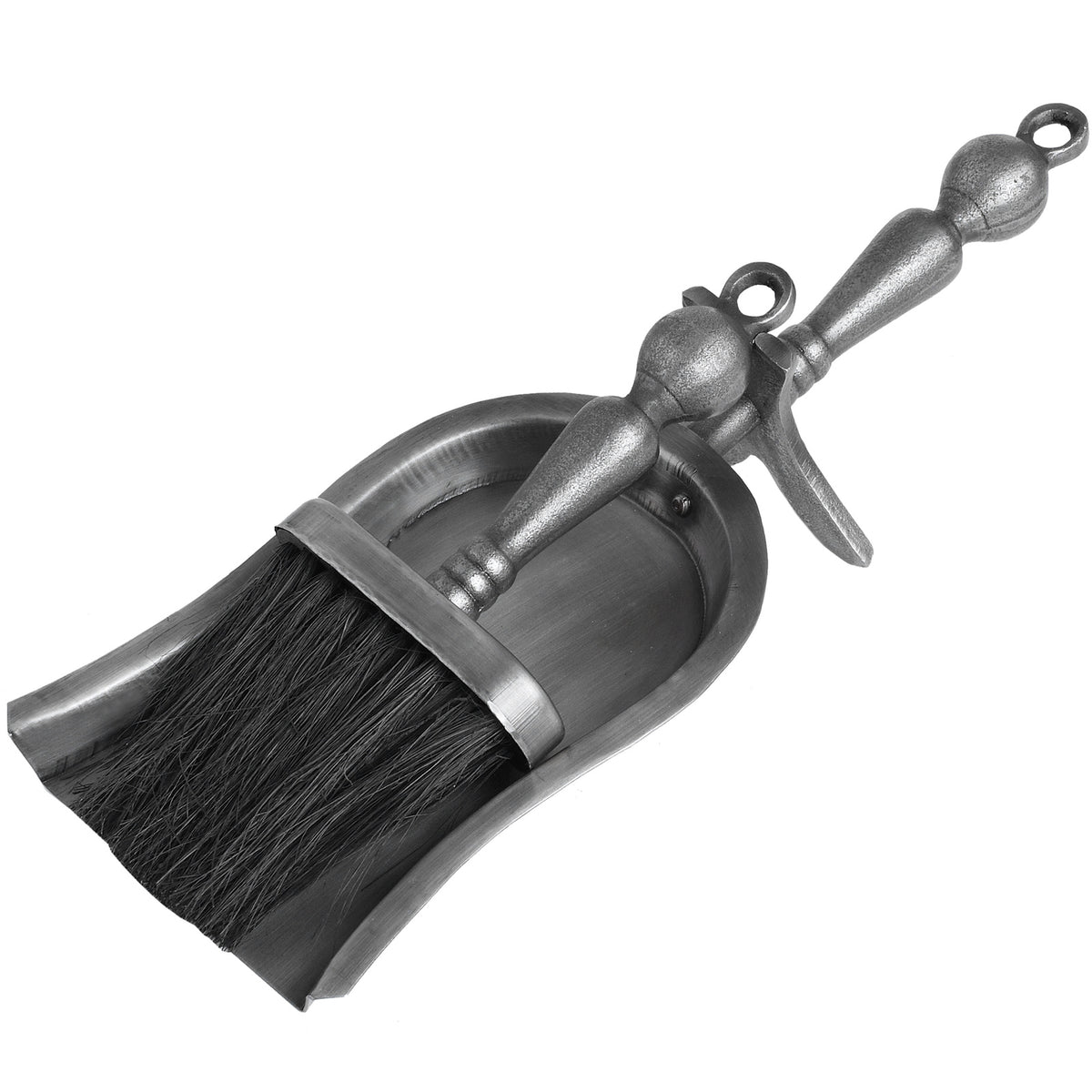 Hearth Tidy Set In Antique Pewter Effect Finish - Silver