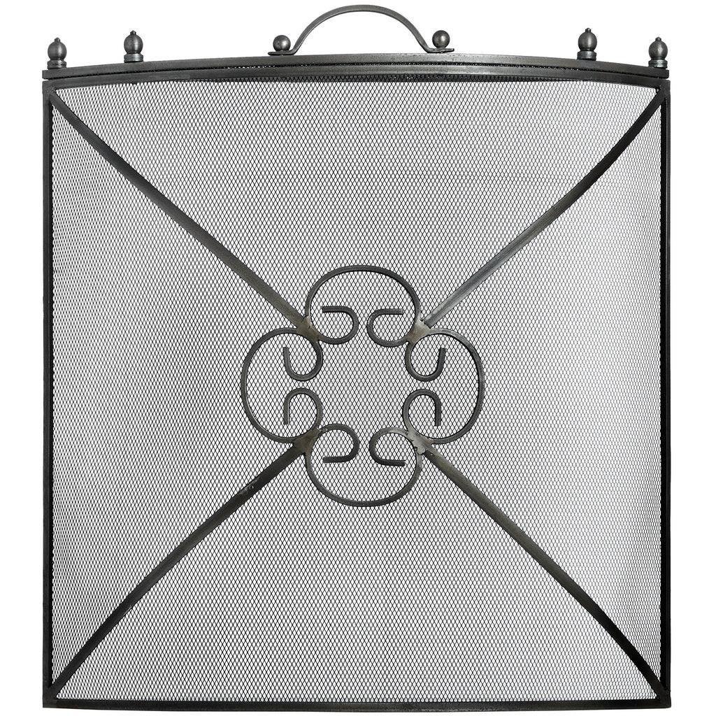Mesh Fireguard In Antique Pewter Effect Finish - Silver