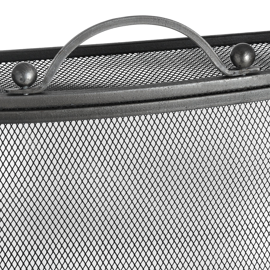 Mesh Fireguard In Antique Pewter Effect Finish - Silver