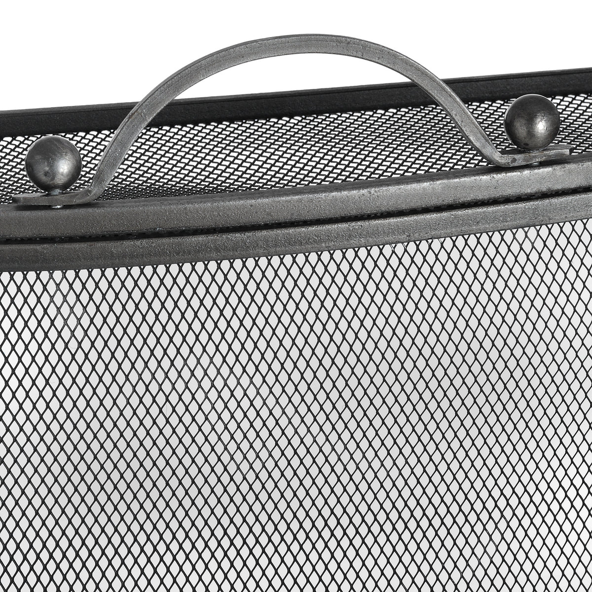 Mesh Fireguard In Antique Pewter Effect Finish - Silver