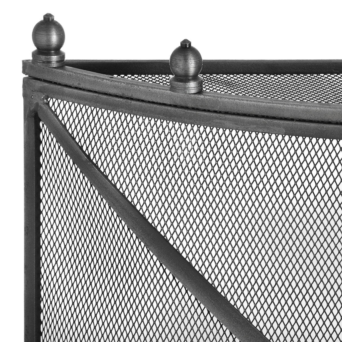 Mesh Fireguard In Antique Pewter Effect Finish - Silver