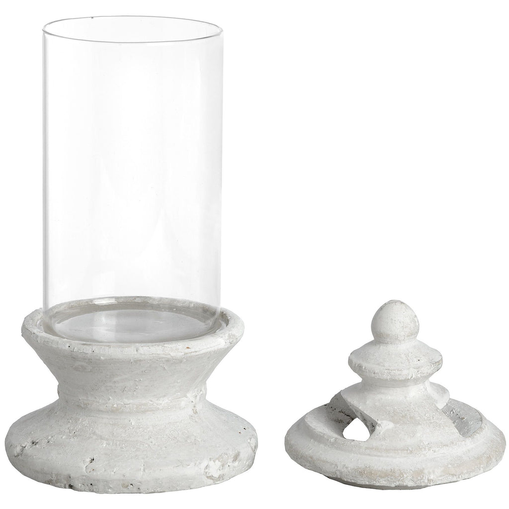 Neris Medium Candle Holder with Glass Goblet - Black
