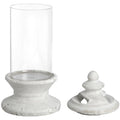 Nysa Medium Candle Holder with Glass Cloche - Black