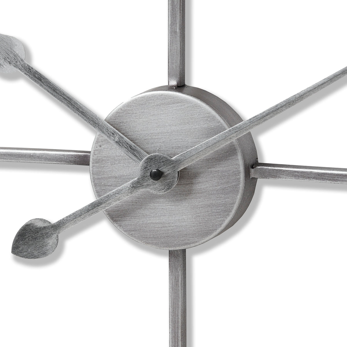 Silver Heart Skeleton Wall Clock - Silver
