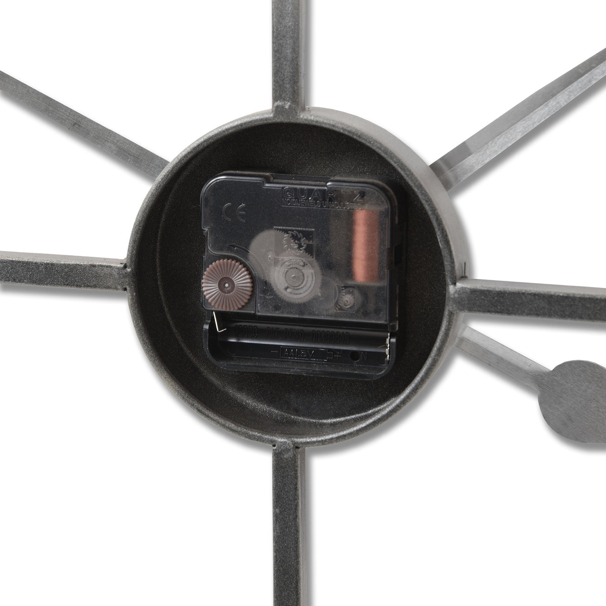 Large Silver Skeleton Wall Clock - Silver
