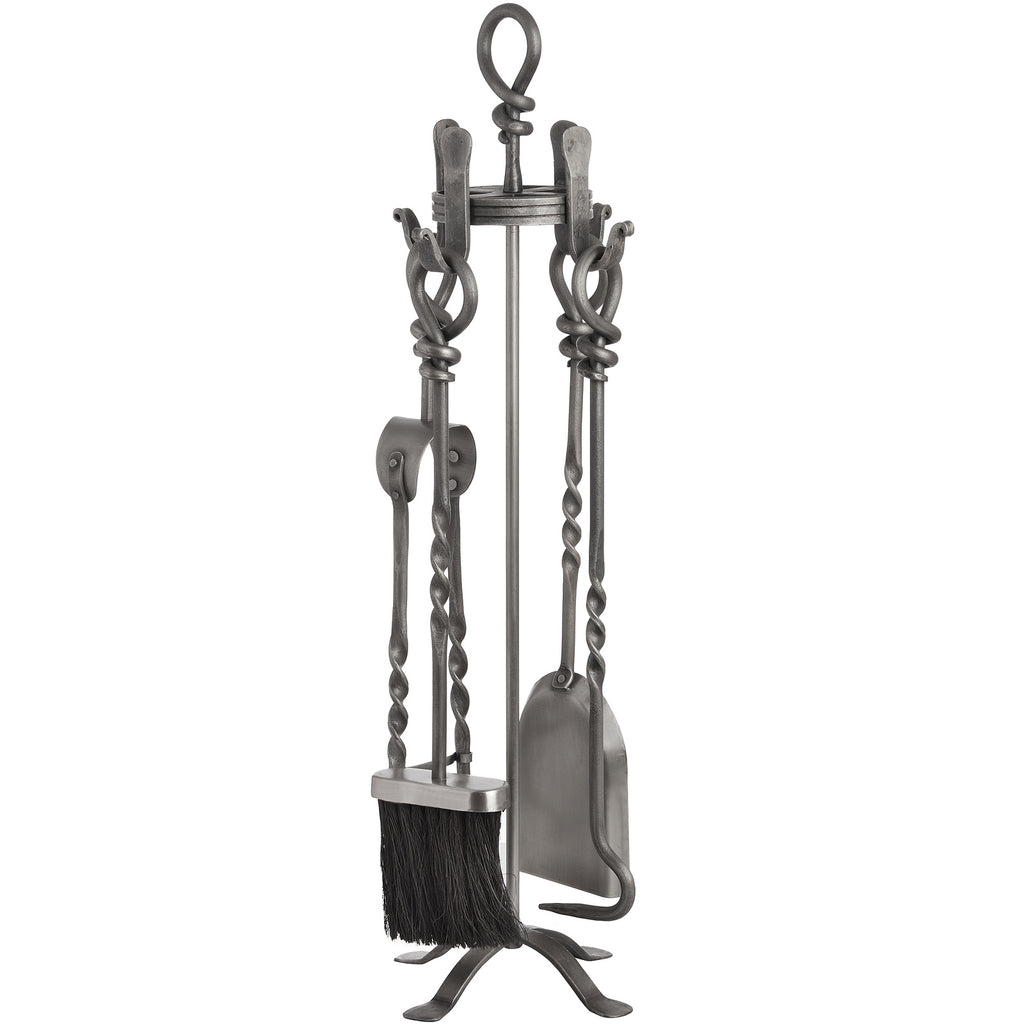 Hand Turned Loop Top Companion Set - Silver