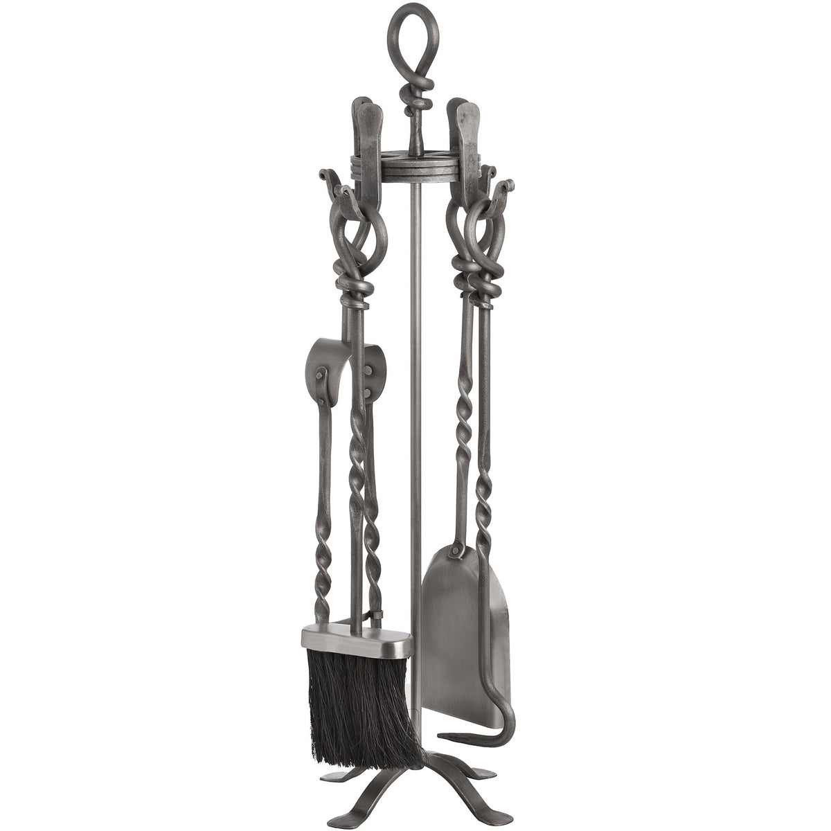 Hand Turned Loop Top Companion Set - Silver