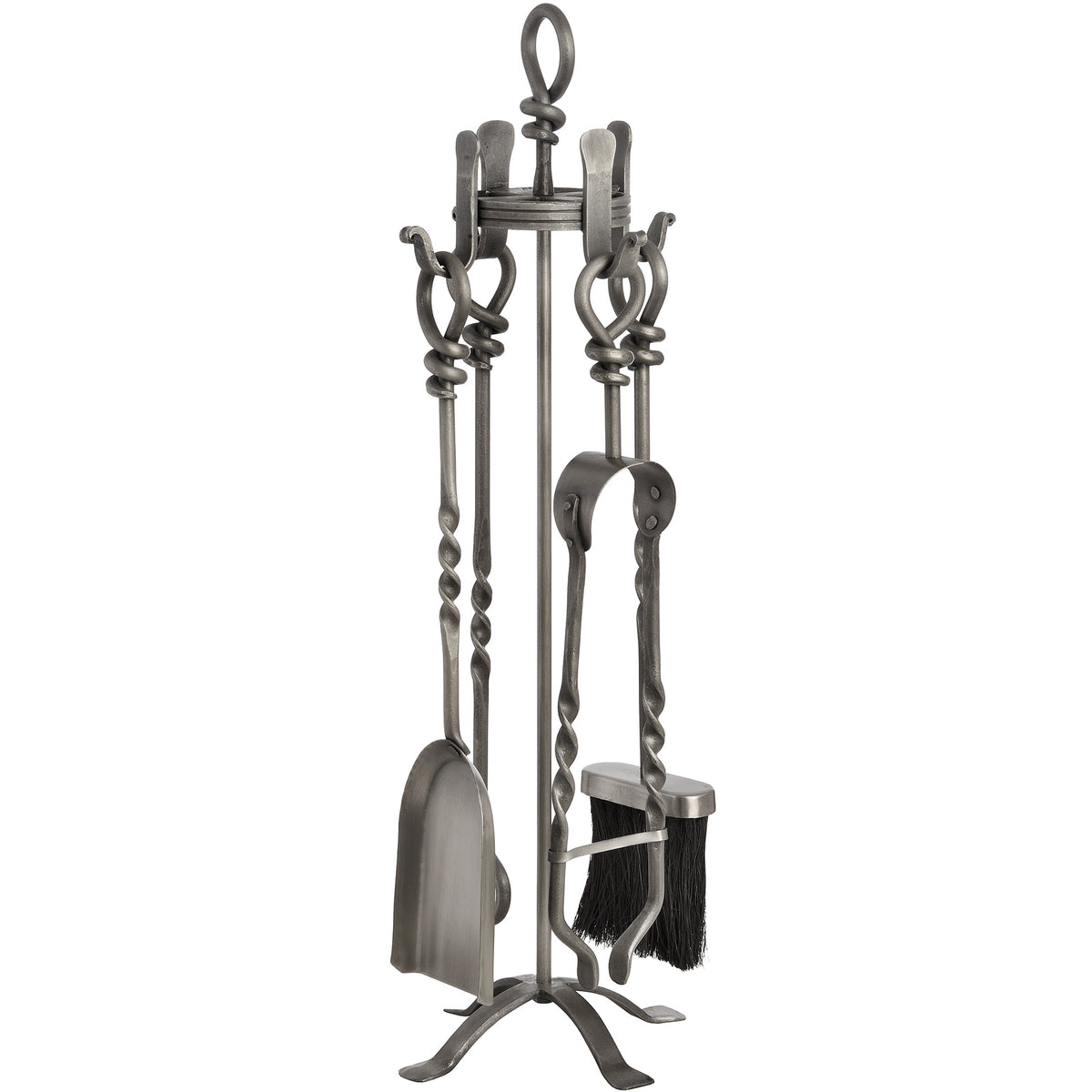 Hand Turned Loop Top Companion Set - Silver