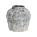 Aged Stone Tall Ceramic Vase - Stone