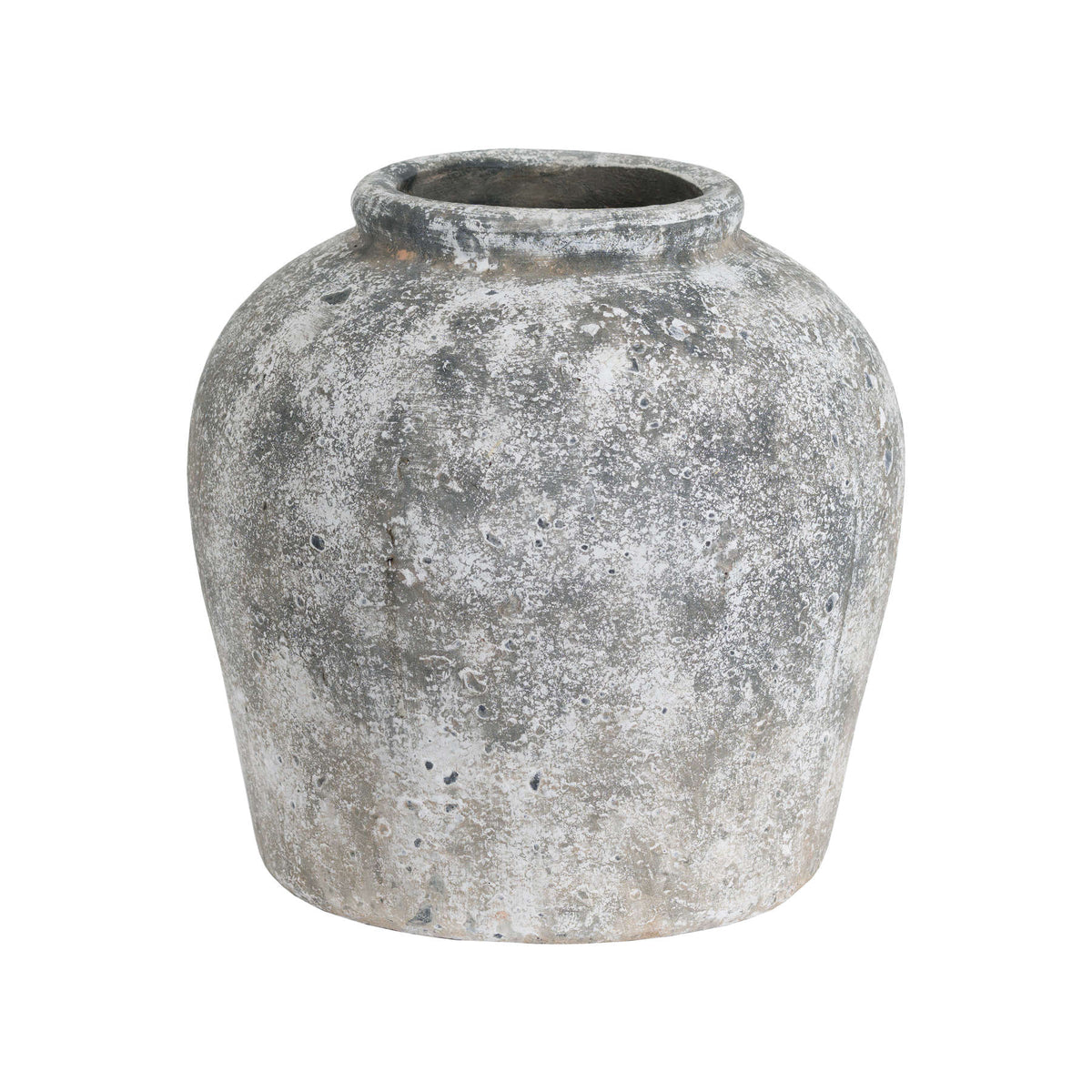 Aged Stone Ceramic Vase - Stone