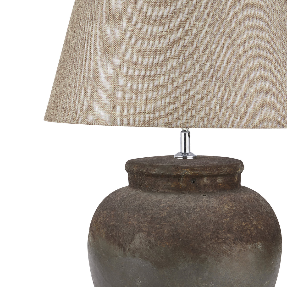 Castello Aged Stone Ceramic Table Lamp - Beige