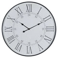 Large Embossed Station Clock - White