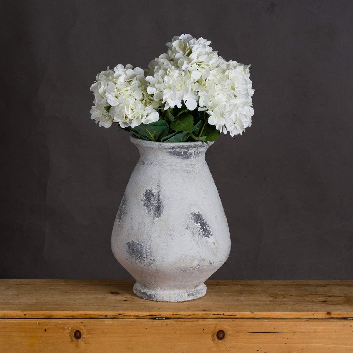 Naxos Large Antique White Vase - Stone