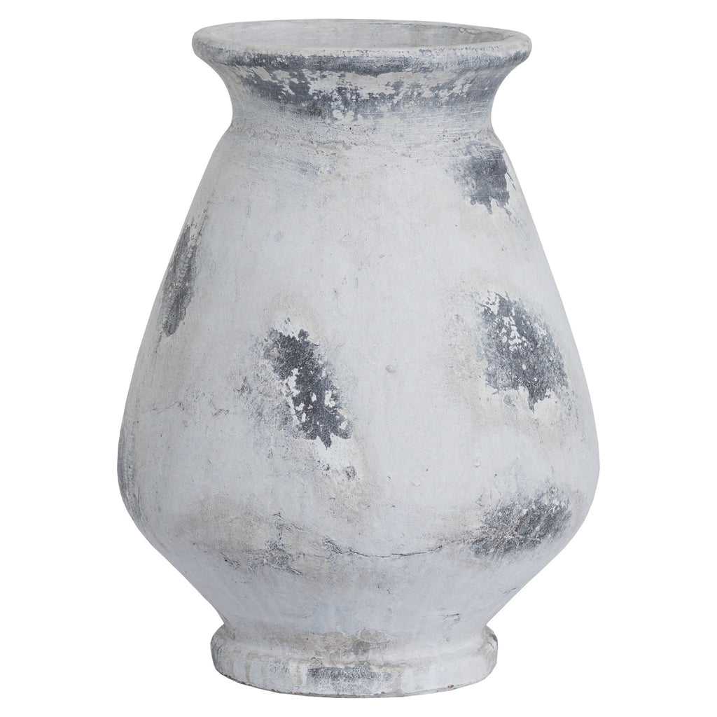 Naxos Large Antique White Vase - Stone