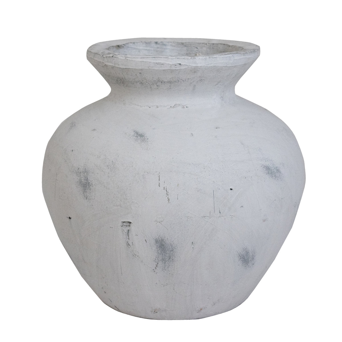 Darcy Antique White Vase - Stone