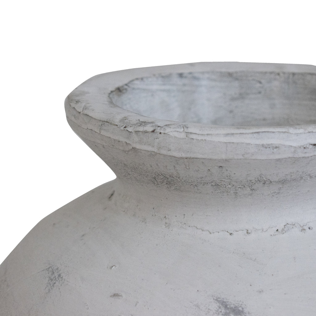 Darcy Antique White Vase - Stone