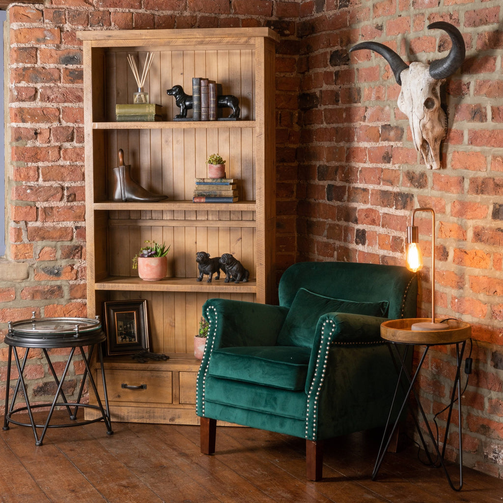 Copper Industrial Lamp with Stone Base - Copper