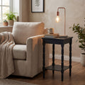 Copper Industrial Lamp with Stone Base