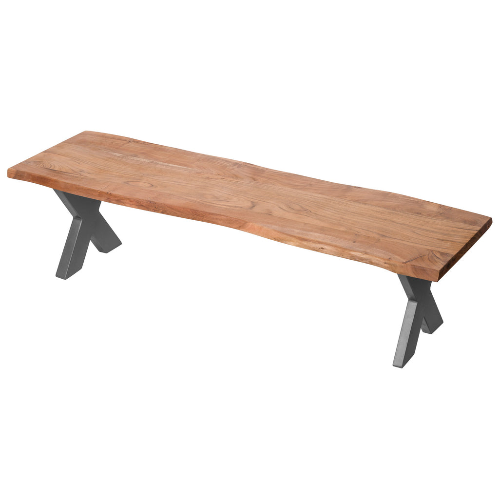 Live Edge Collection Bench - Brown