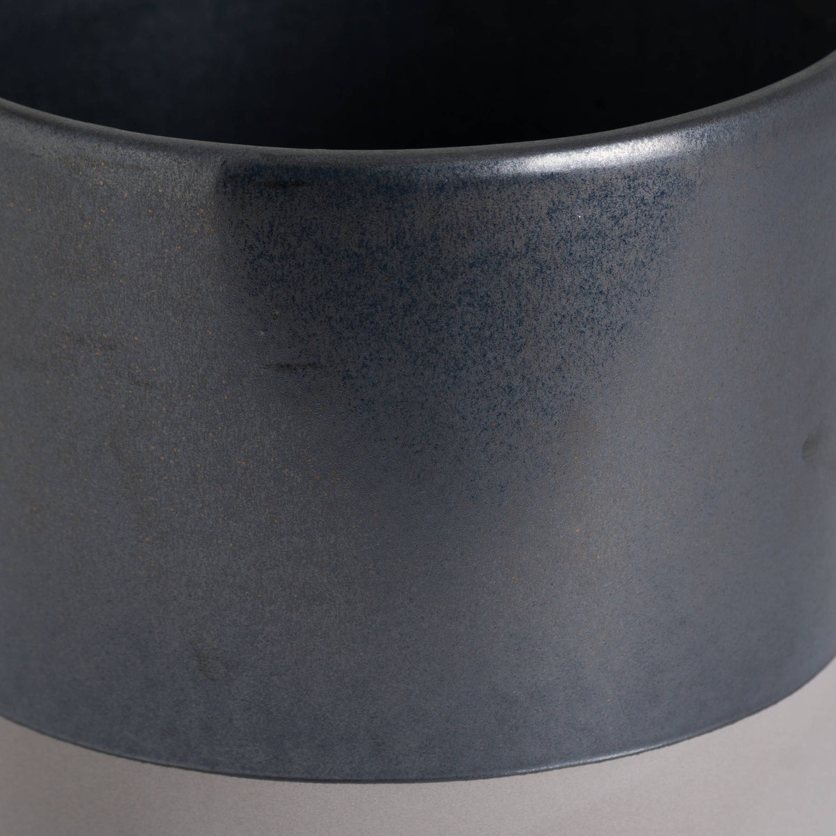 Metallic Grey Ceramic Planter - Grey