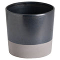 Metallic Grey Ceramic Planter - Grey
