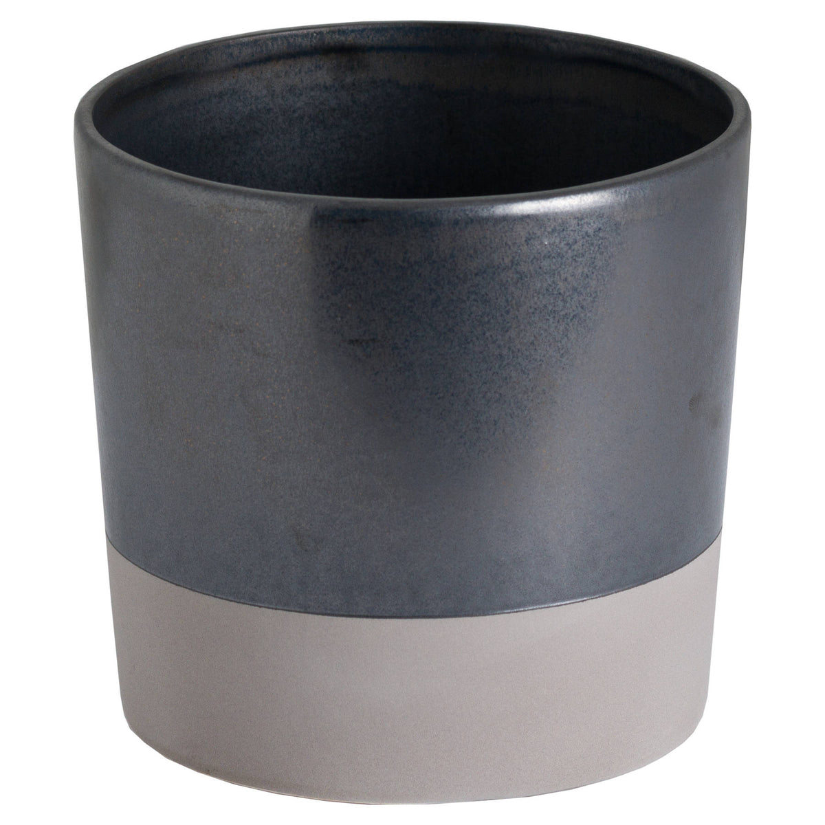 Metallic Grey Ceramic Planter - Grey