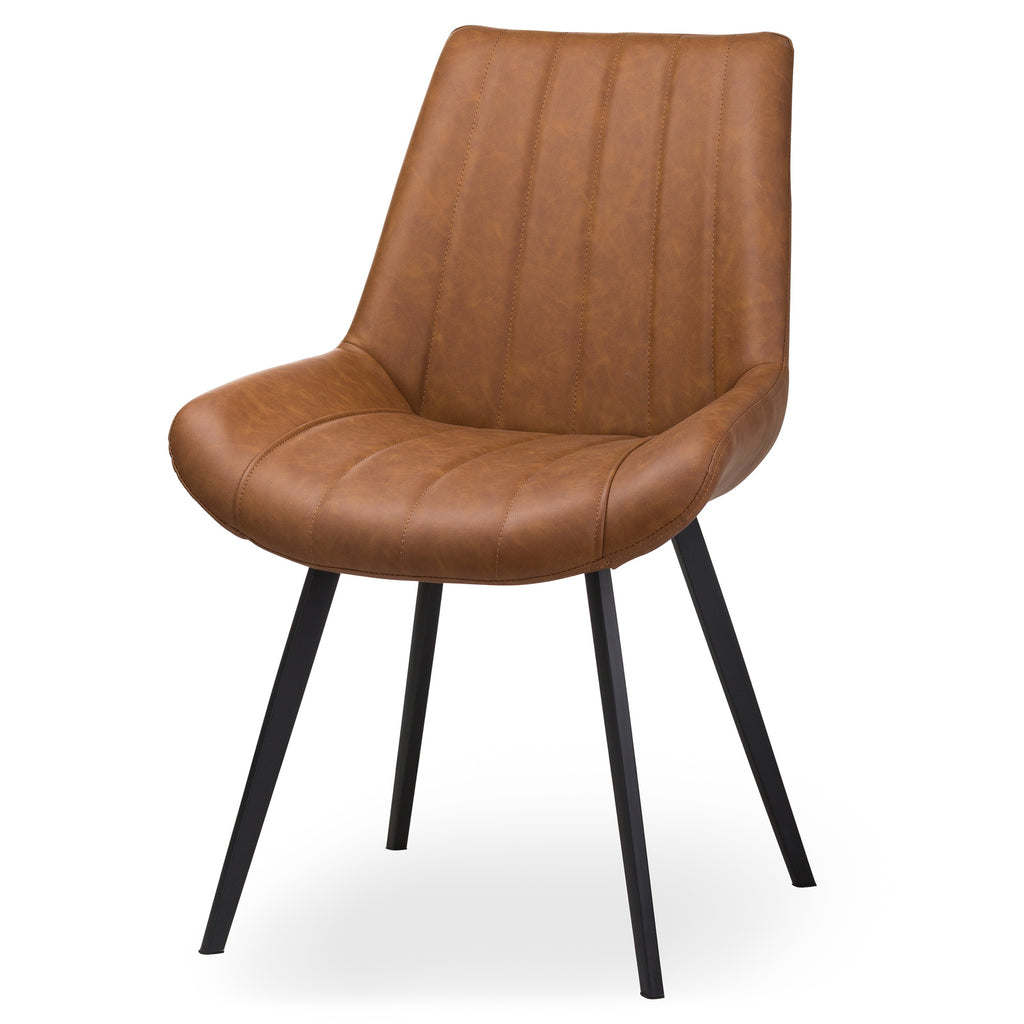 Malmo Tan Swivel Dining Chair - Brown