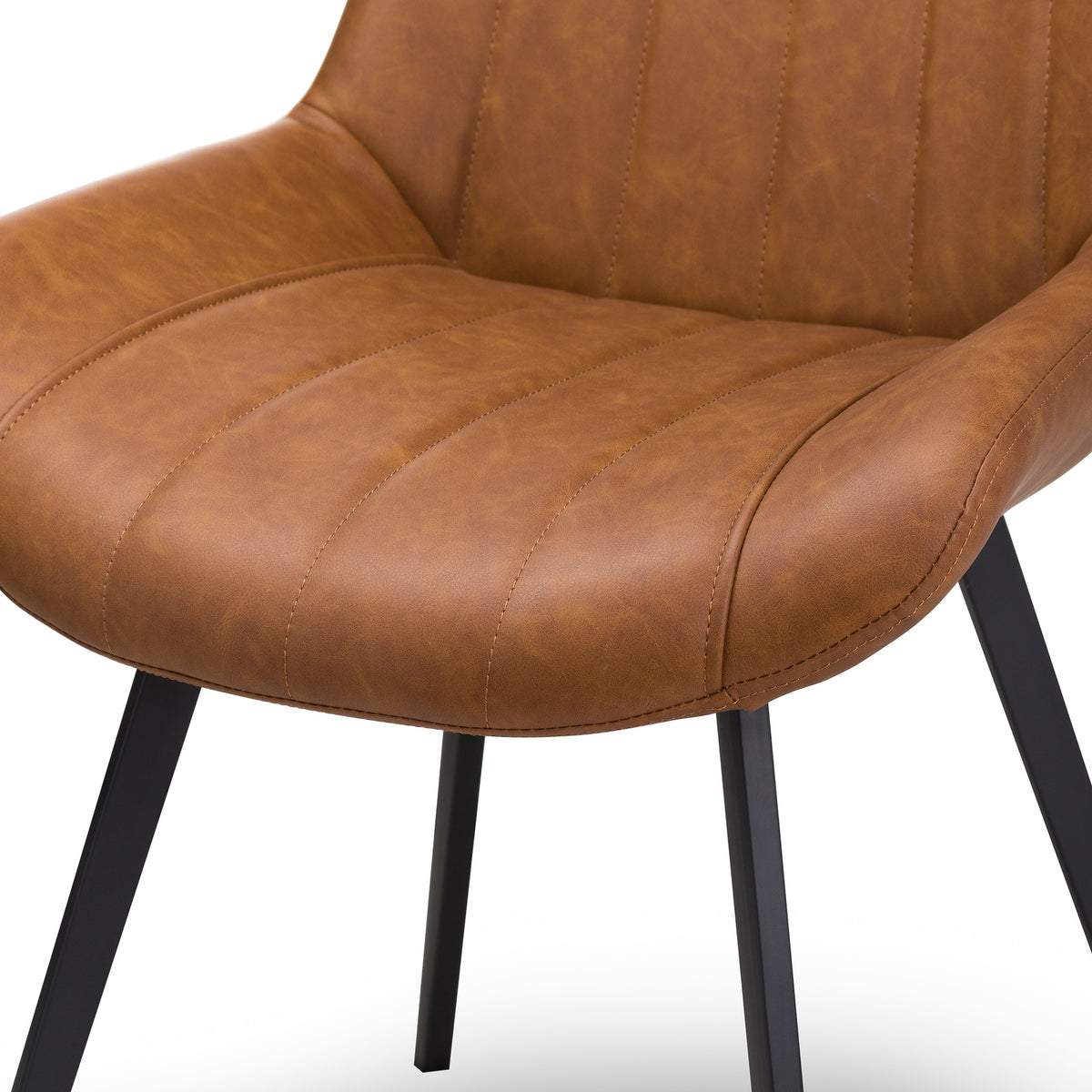 Malmo Tan Swivel Dining Chair - Brown