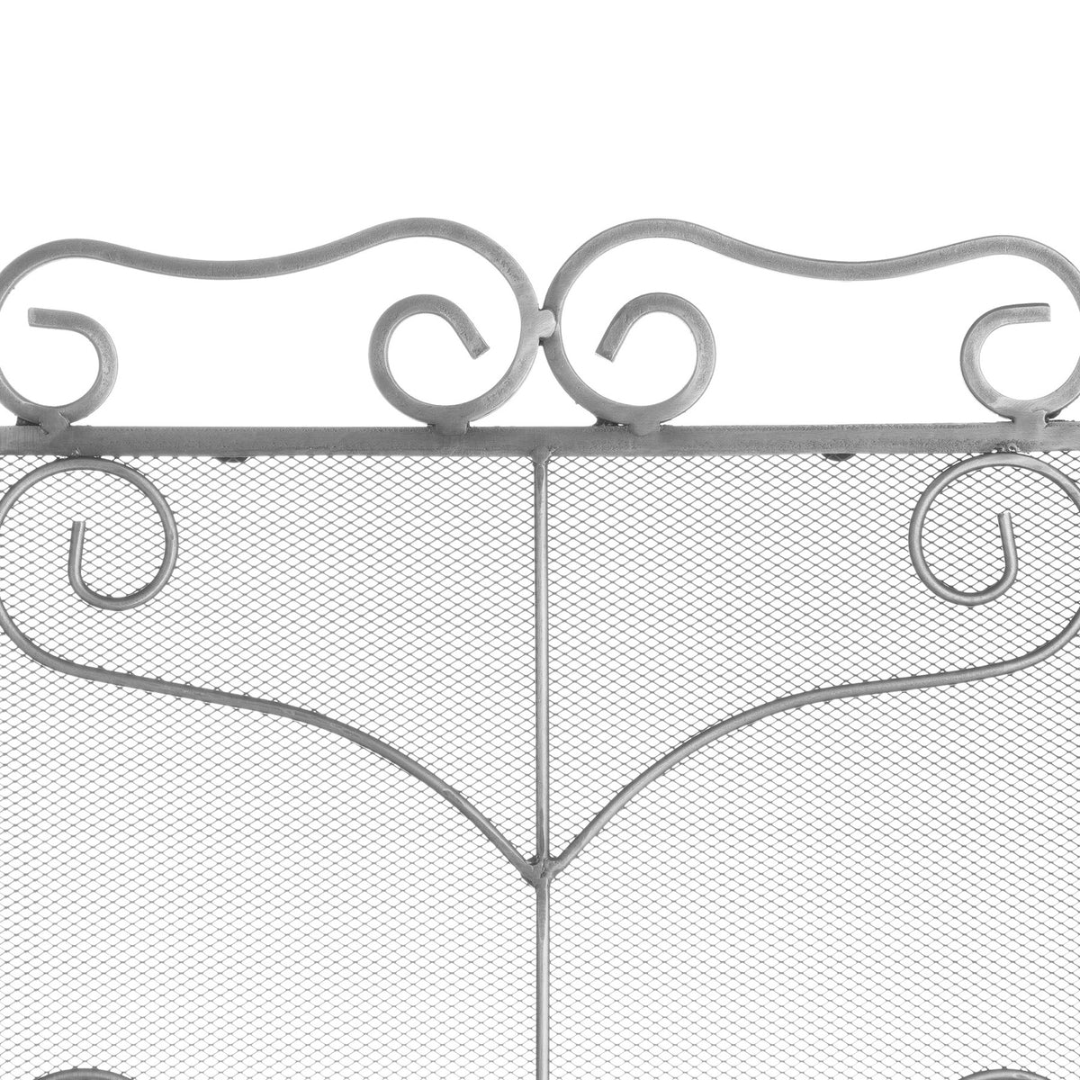 Heavy Large Antique Silver Fire Screen - Silver
