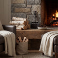 Silver Hearth Tidy Set with Hand Turned Loop Handle