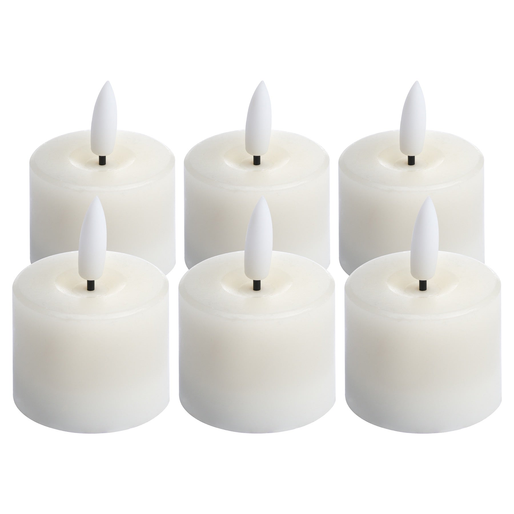 Luxe Collection Set of 6 Natural Glow Led Tealight Candles