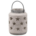 Bloomville Large Stone Star Lantern - Stone