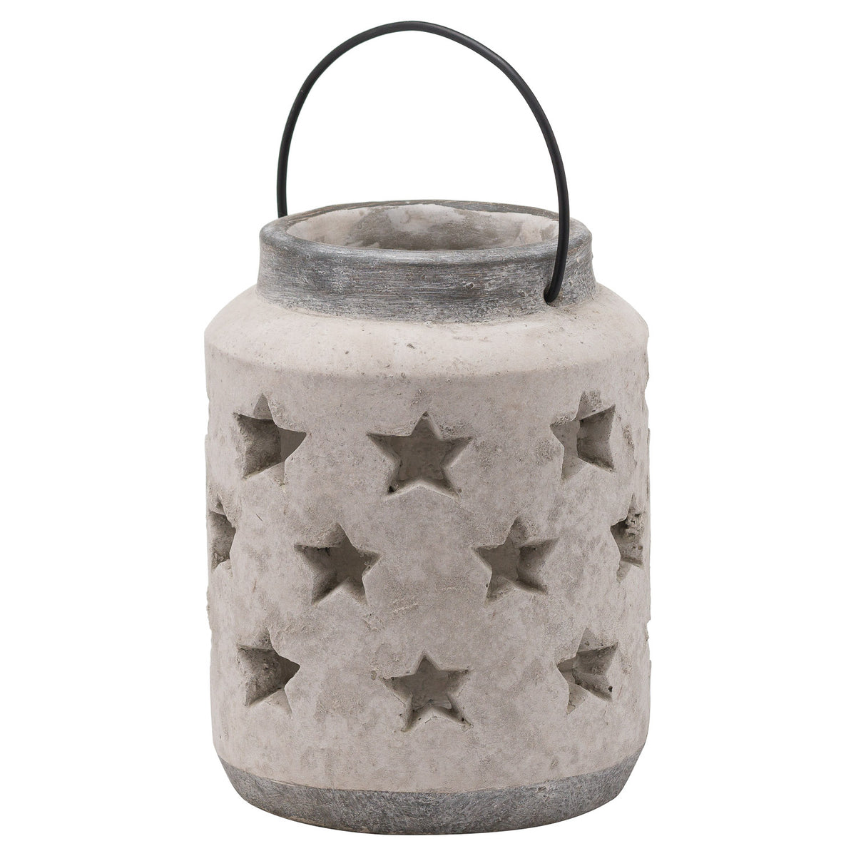 Bloomville Stone Star Lantern - Stone