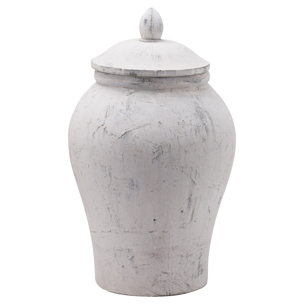 Bloomville Large Stone Ginger Jar - Stone