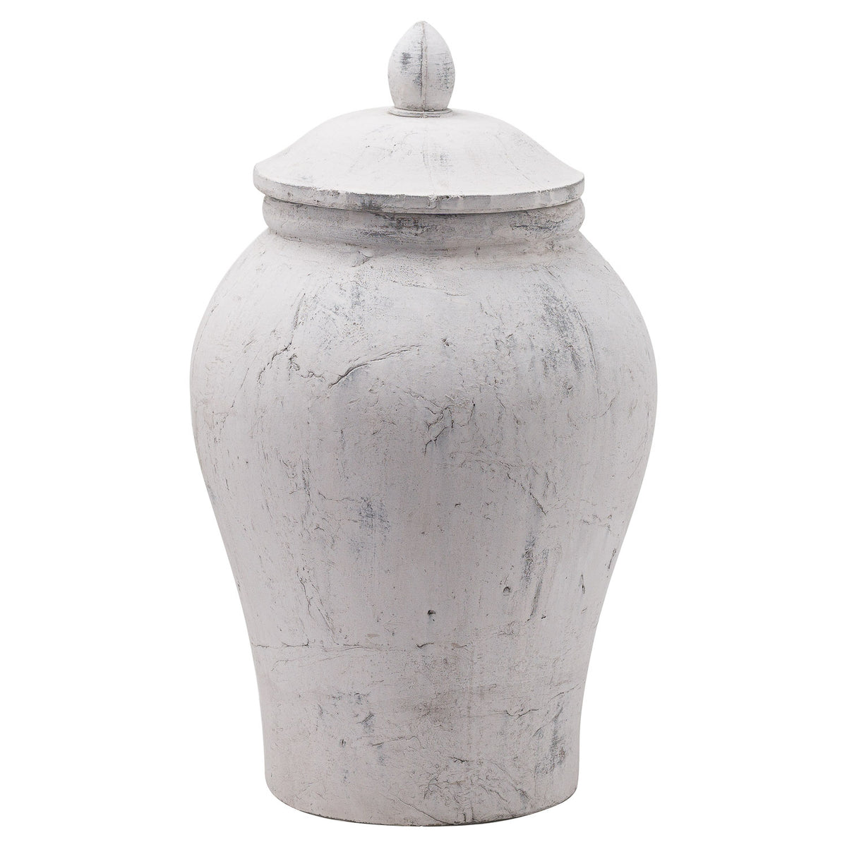 Bloomville Large Stone Ginger Jar - Stone