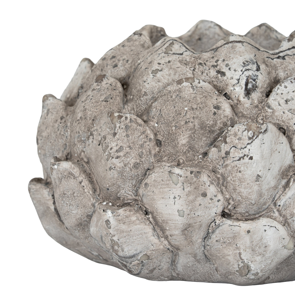 Stone Effect Acorn Tea Light Holder - Stone