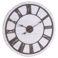 Rustic Wooden Clock with Aged Numerals and Hands