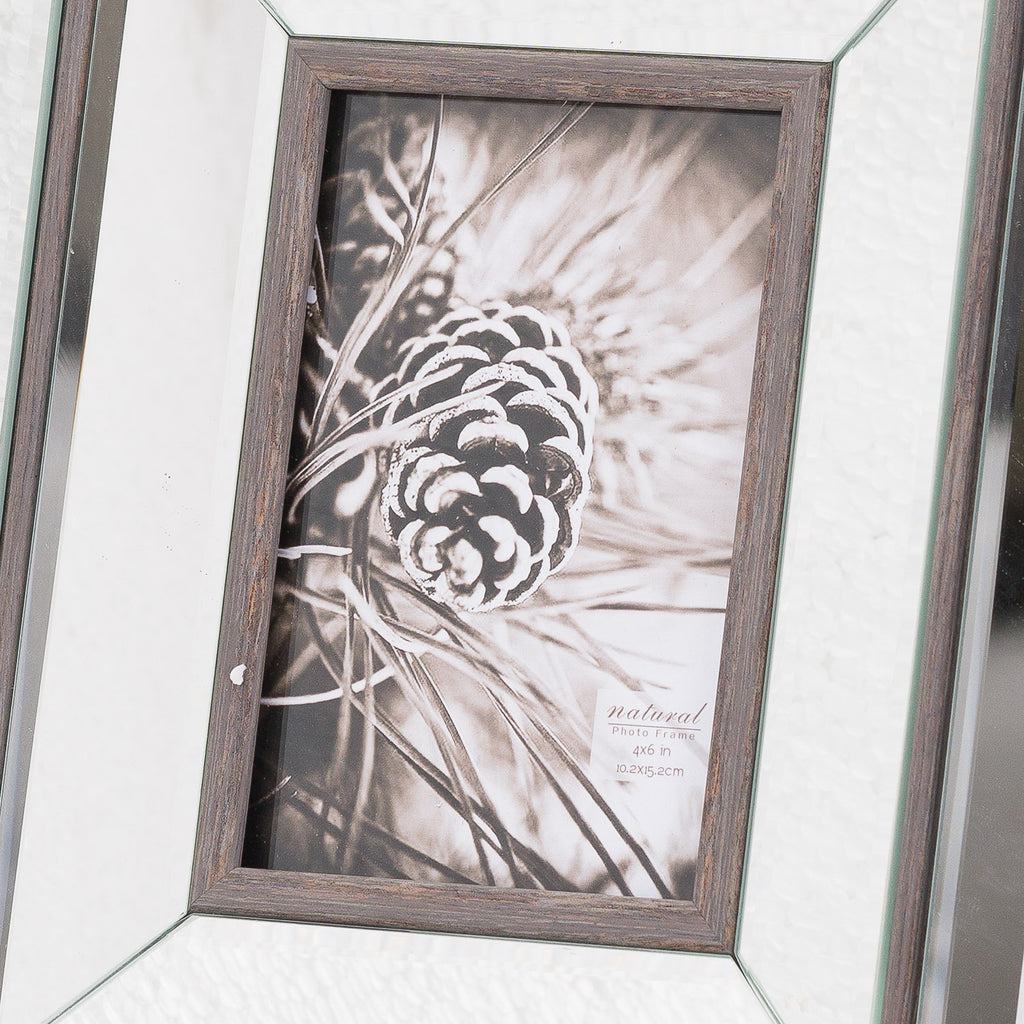 Tristan Mirror and Wood 4X6 Frame - Brown