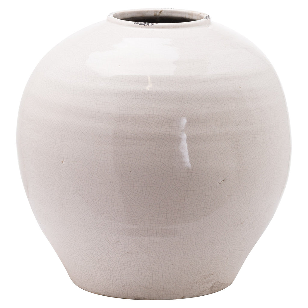 Garda Glazed Large Regola Vase - White