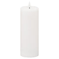 Luxe Collection Natural Glow 3X8 Led White Wax Candle