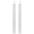 Luxe Collection Natural Glow S/ 2 White Led Dinner Candles
