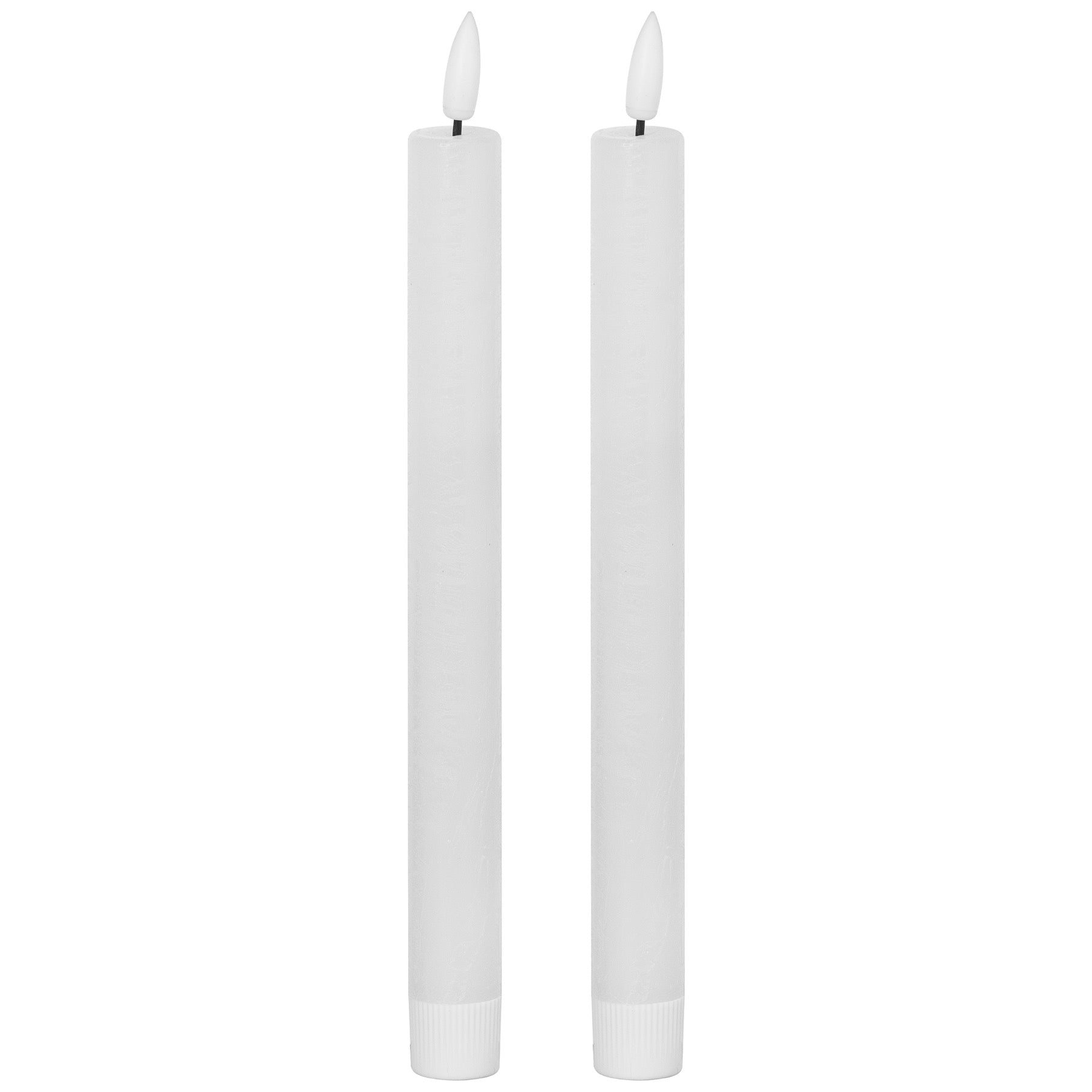 Luxe Collection Natural Glow S/ 2 White Led Dinner Candles