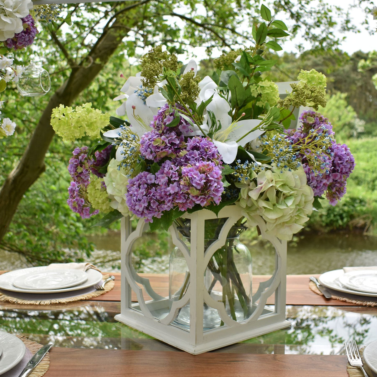 Shabby Green Single Hydrangea - Green