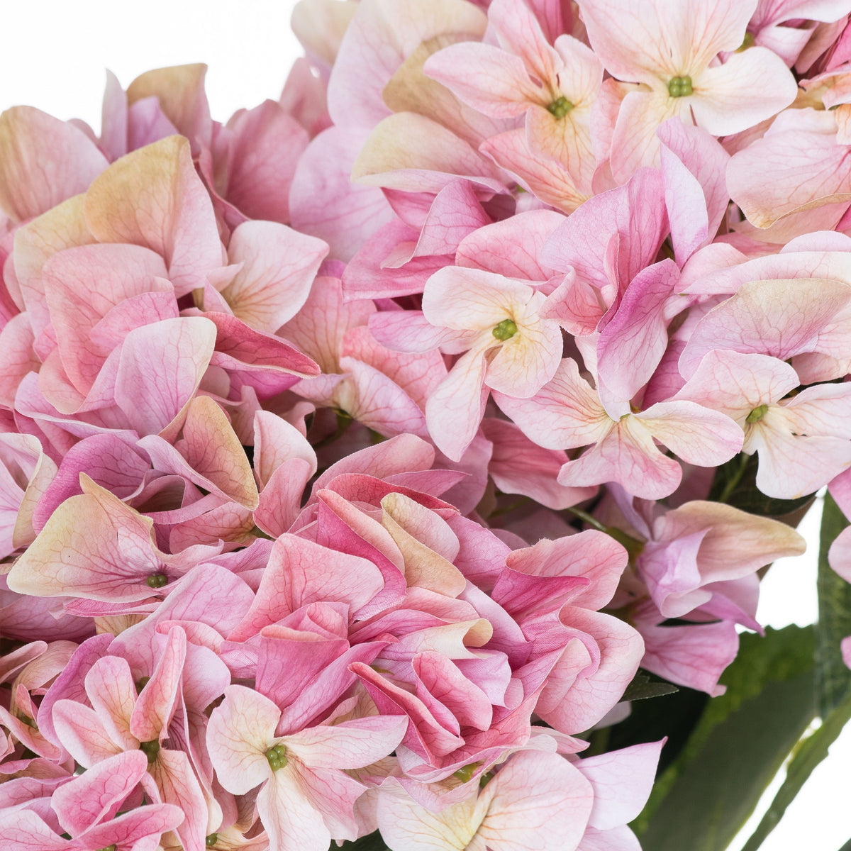 Shabby Pink Hydrangea Bouquet - Pink