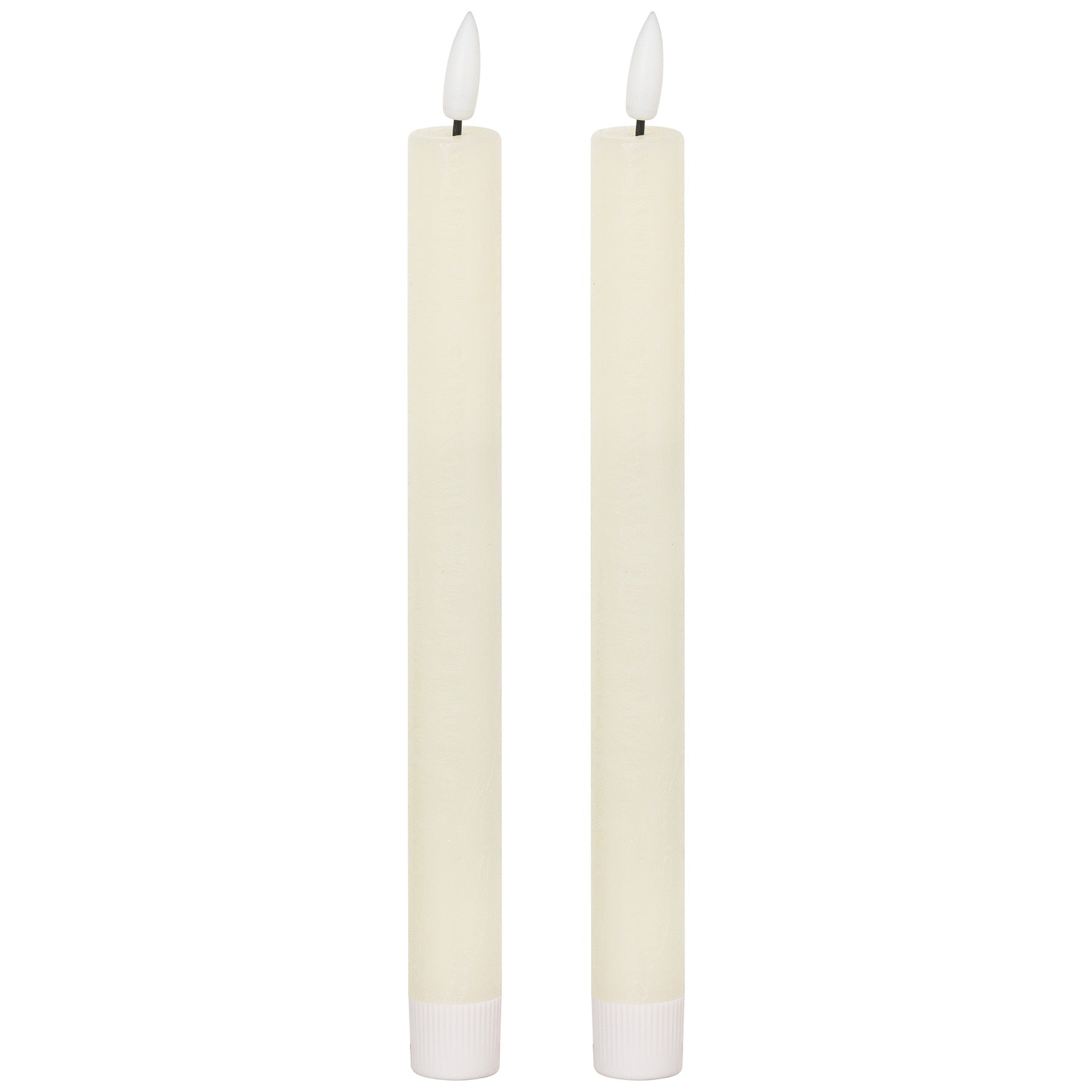 Luxe Collection Natural Glow S/ 2 Ivory Led Dinner Candles