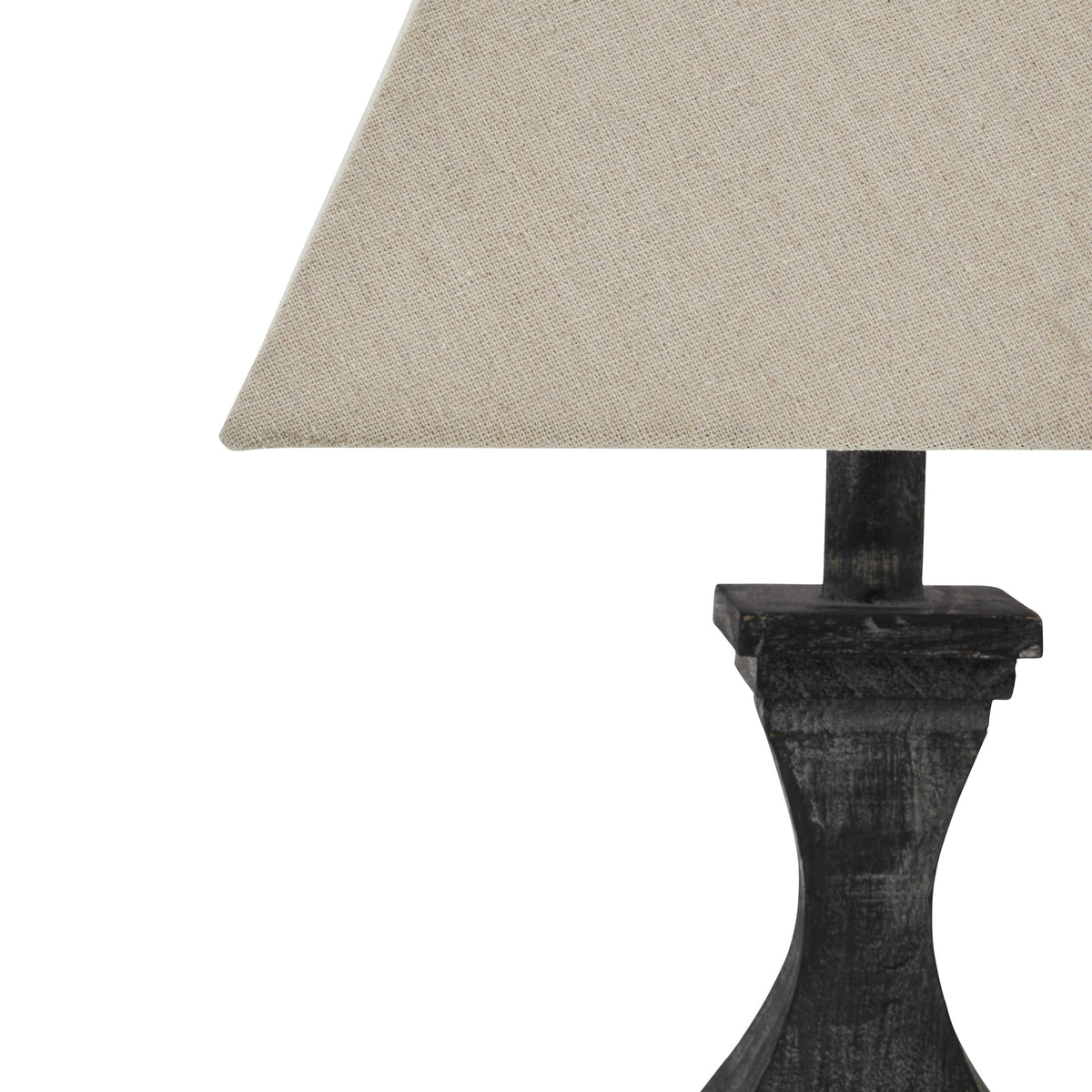 Incia Fluted Wooden Table Lamp - Brown