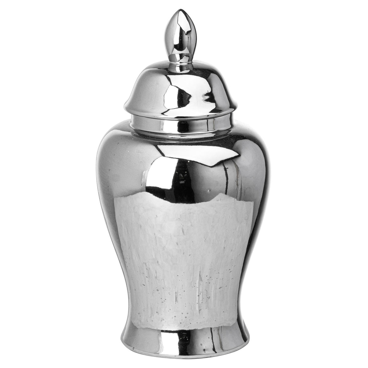 Chrome Ginger Jar - Silver