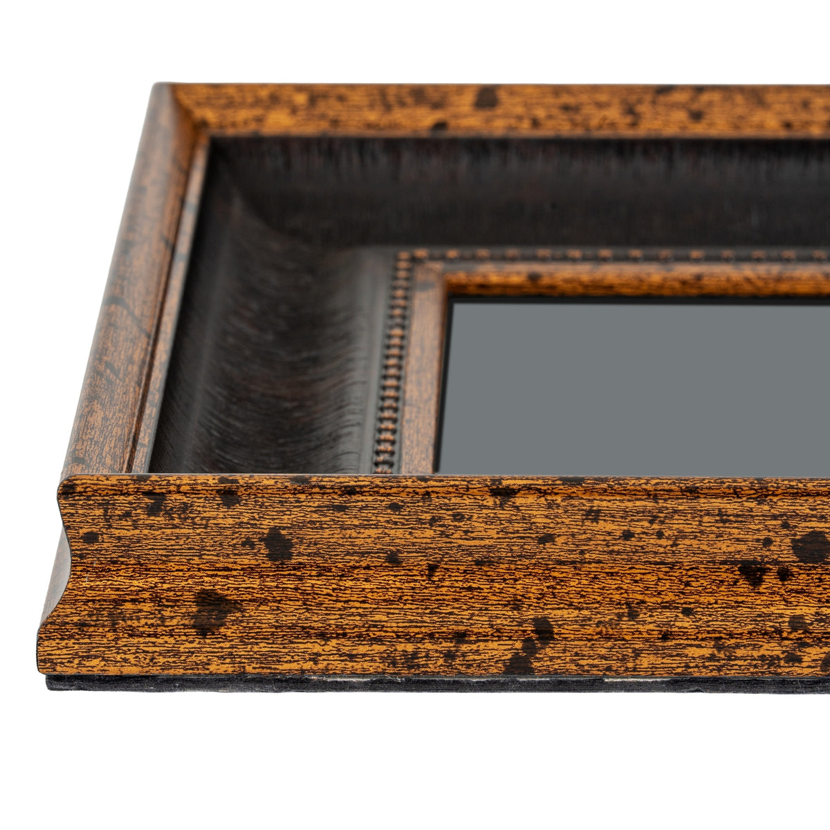 Black Antique Gold Beaded 4X6 Photo Frame - Black