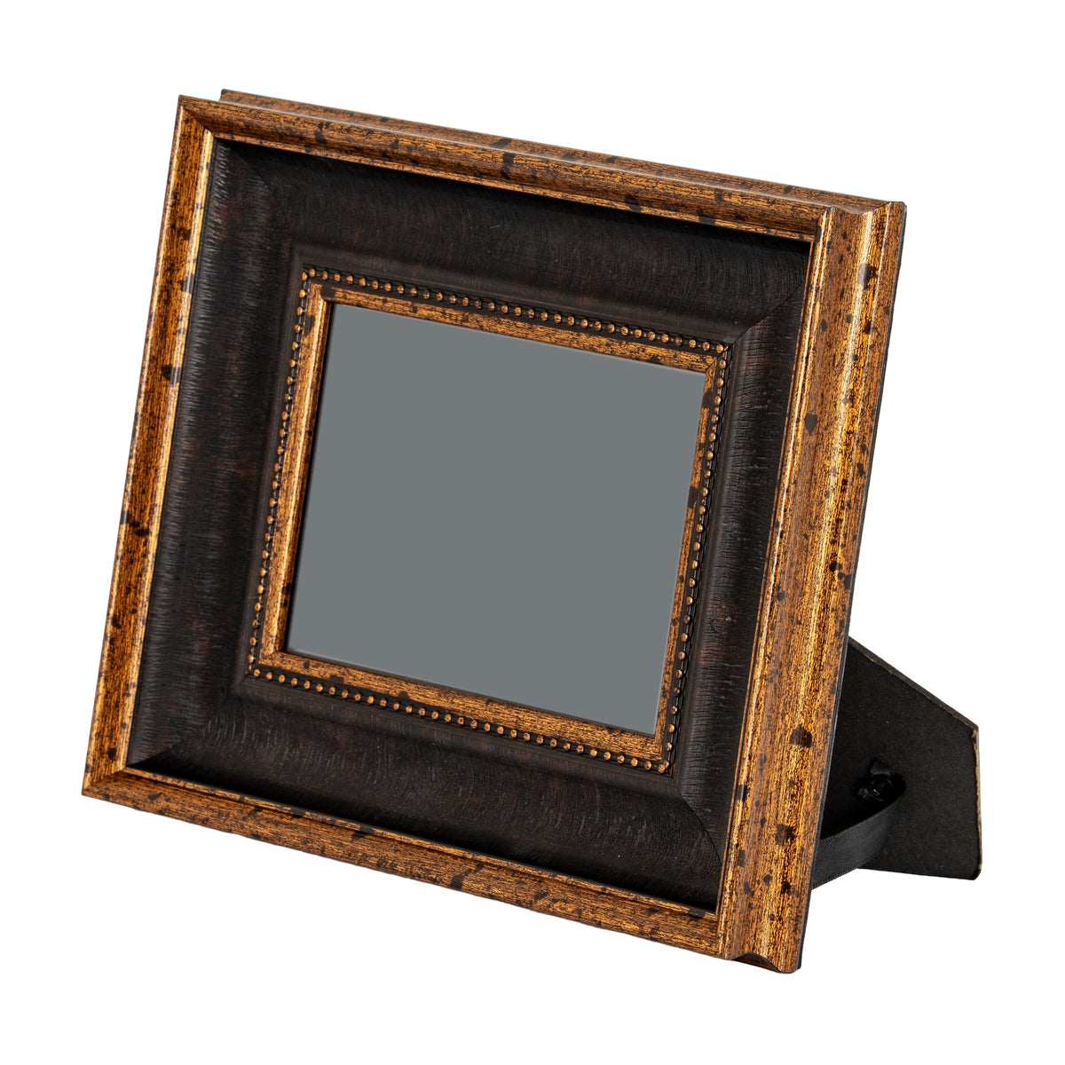 Black and Antique Gold Beaded 8X10 Photo Frame - Black